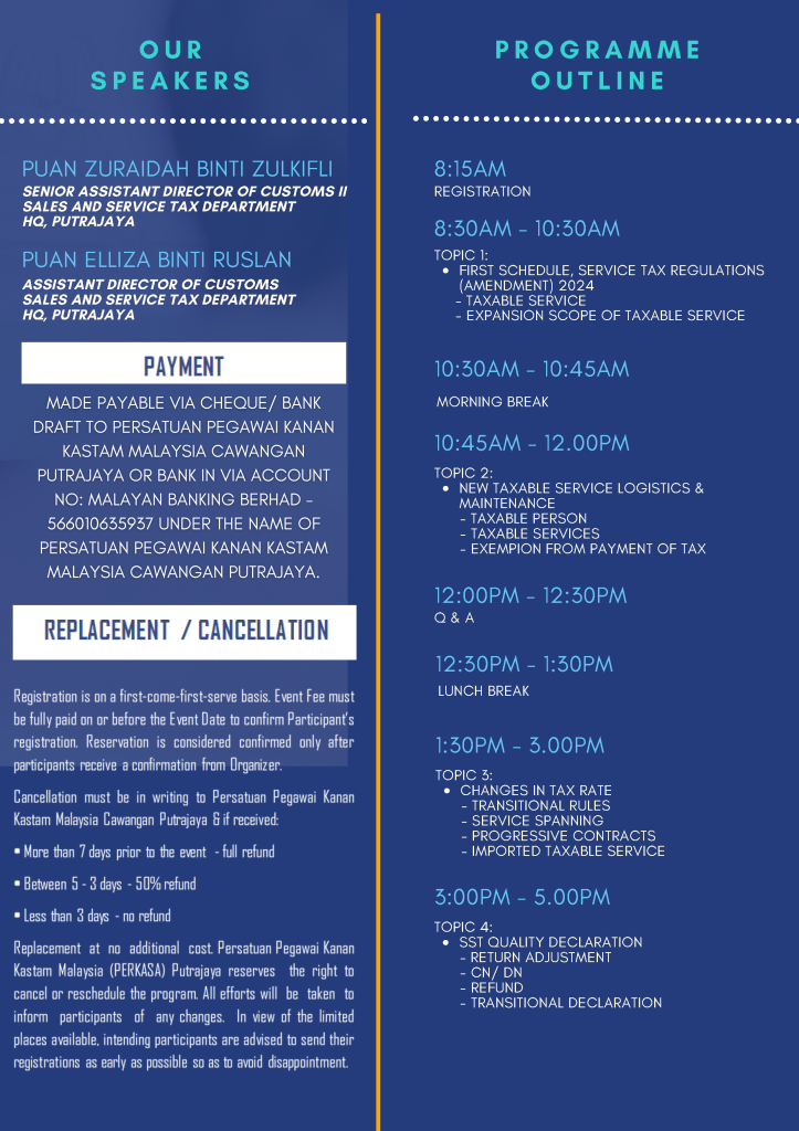WEBINAR ON LATEST GUIDE ON SST CHANGES ON TAXABLE SERVICE, TAX RATE